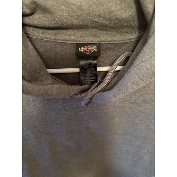 Harley Davidson Mens Heather Grey Pullover Hoodie size  Large - Picture 4 of 4